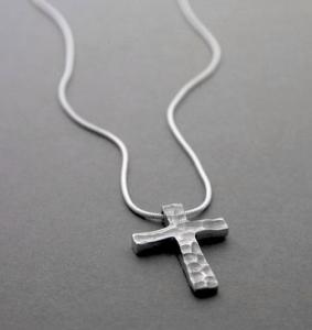 silver cross necklace