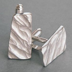 silver rock cufflinks
