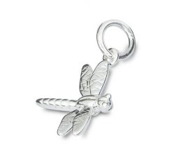 Silver dragonfly charm