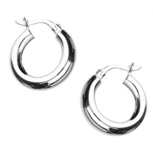 Silver Eclipse Hoop Earrings