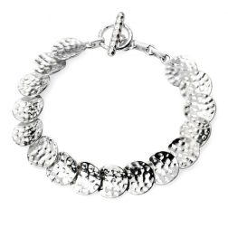 Silver Hammered Bracelet