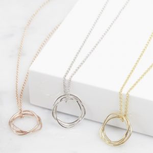 Unity necklace silver rose gold