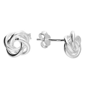 Silver Mini Knot Earrings